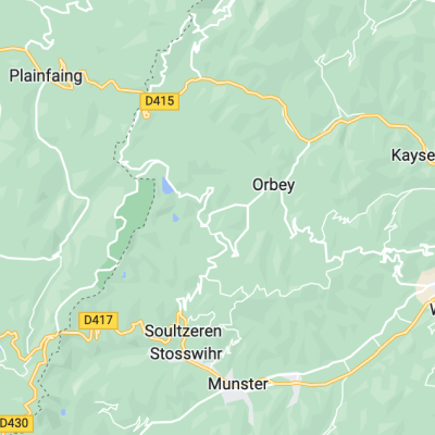 Map of Orbey, Alsace - France